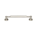 Metallic handle on a white background