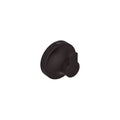 Black bathroom knob  on a white background
