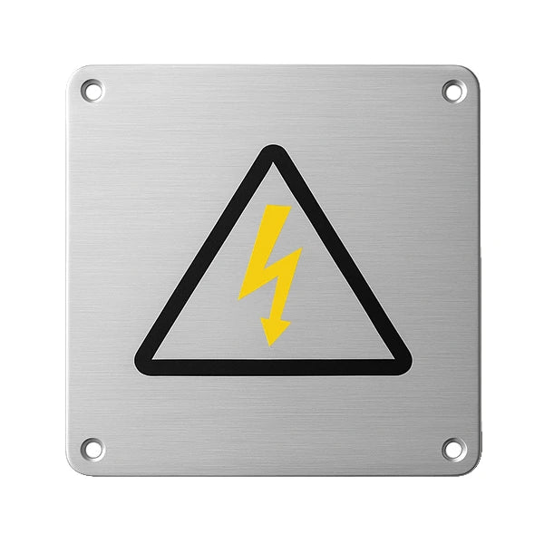 Stainless Steel Electrical Sign 150mm x 150mm - Durable, High-Quality Safety Indicator for Electrical Panels