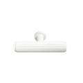 White plastic clip on a white background
