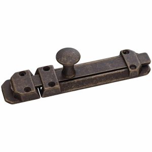 Barrel bolt straight antique brass