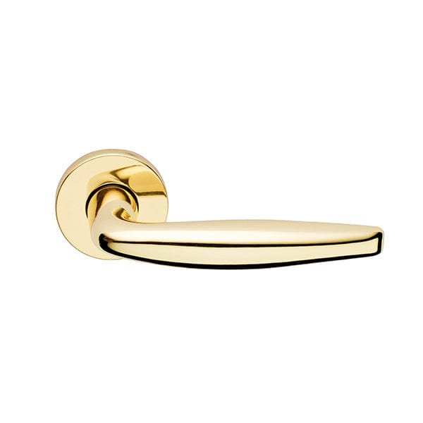 Element polished brass door handle