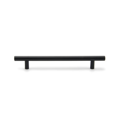 Round bar cabinet handle  - Black