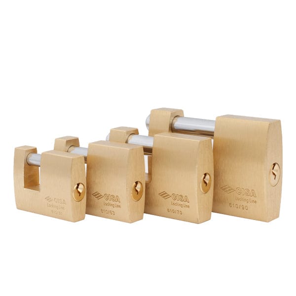 Solid Brass Rectangular Insurance Padlocks