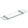 glass shelf with stainless steel
