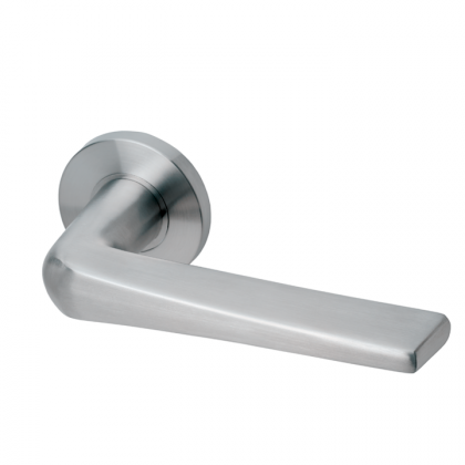 Krone Lever Handle On Rose - Stainless Steel door handle