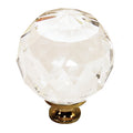 Round facet glass knob