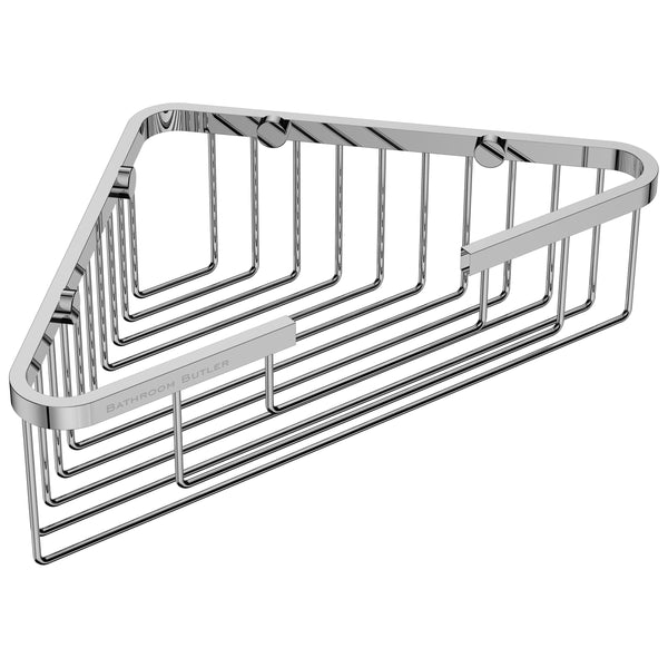 Stainless steel shower basket corner - polished