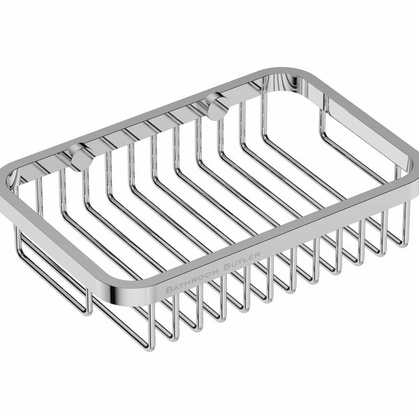 Stainless steel soap basket - polished