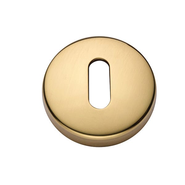 Escutcheon round - polished brass