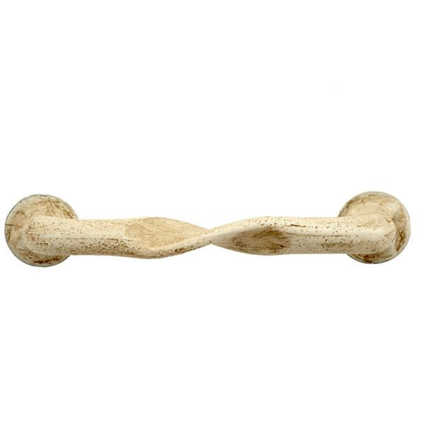 Antique white twisted cabinet handle