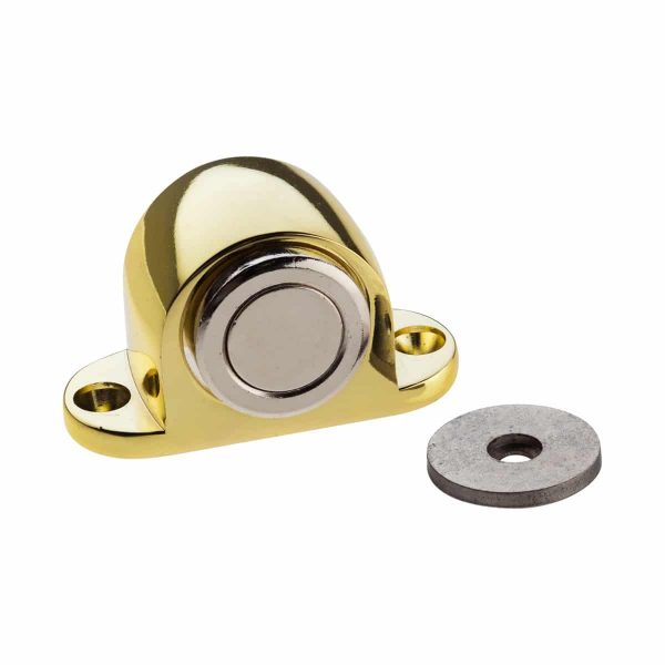 Magnetic Door Stop Polished Brass