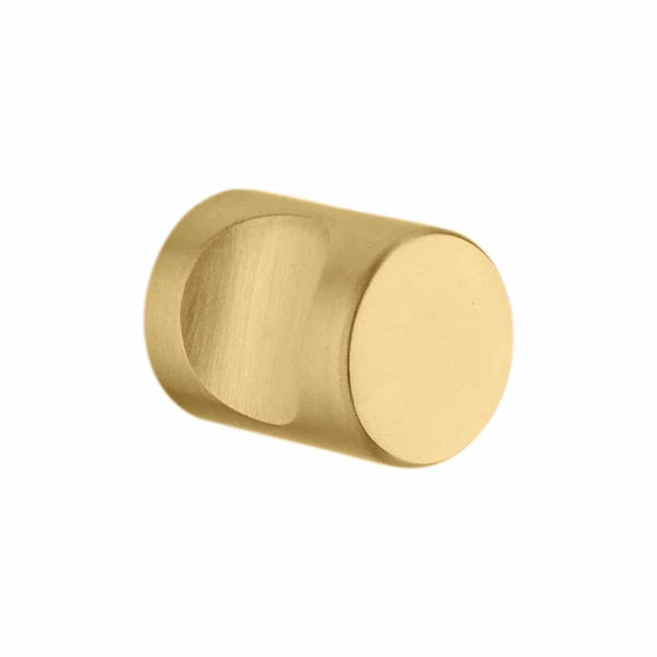 Cylinder knob - brush brass 20mm