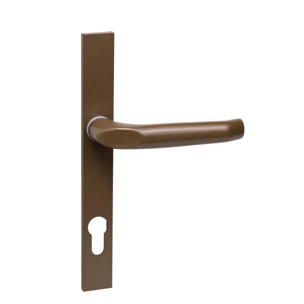 Slimline Aluminium Lever Handle Set - Bronze