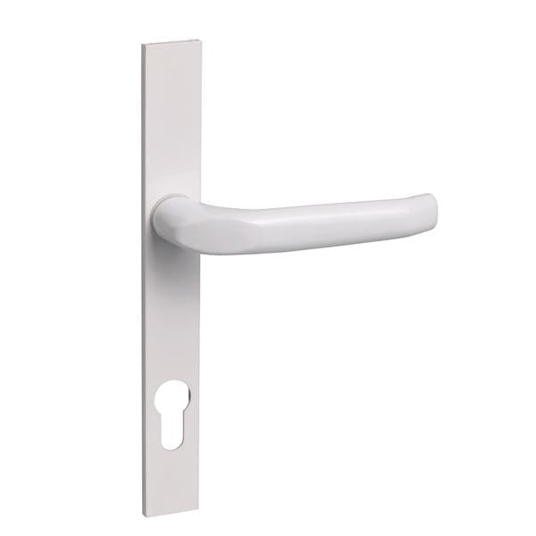 Slimline Aluminium Lever Handle Set - White