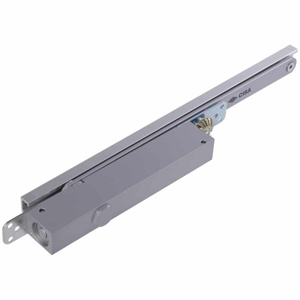 Cam action concealed door closer