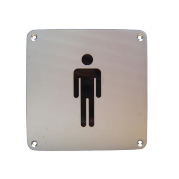 Male square engraved sign