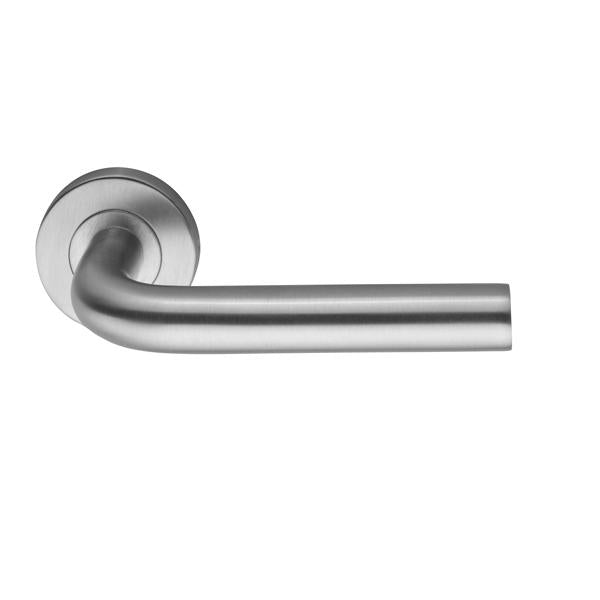 Omnia Solid Lever Handle on Rose door handles