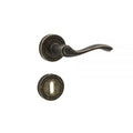 Apollo lever handle on rose (Rustic Brass)