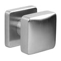 Stainless steel raised square knob