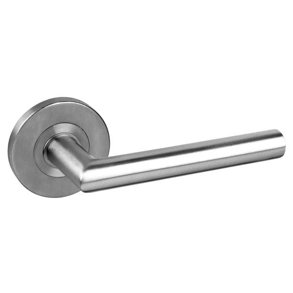 Stainless steel oulu on rose mini door handle