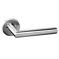 Stainless steel oulu on rose mini door handle