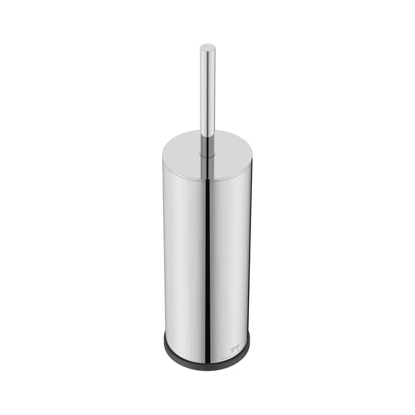 Stainless Steel Toilet Brush with Closed Holder - Freestanding Bathroom Accessory