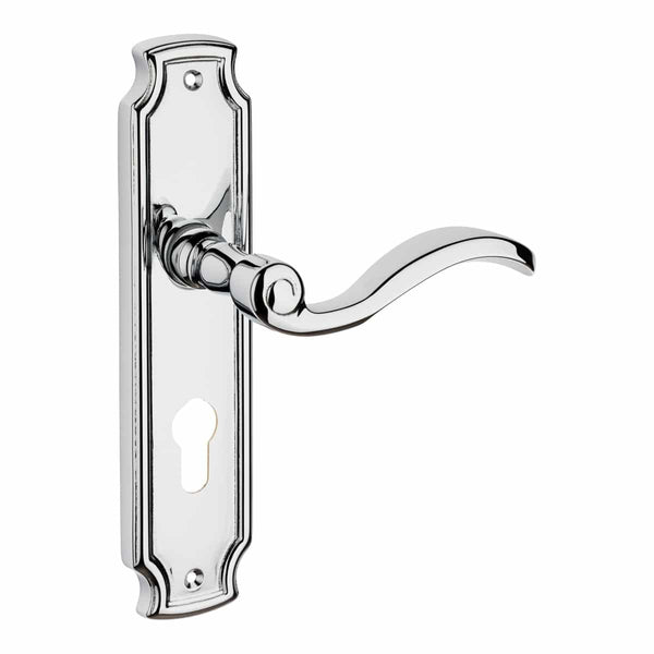 Zurigo lever handle on plate