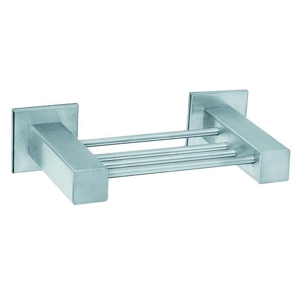 304 Grade stainless streel square Soap Dish - Brushed