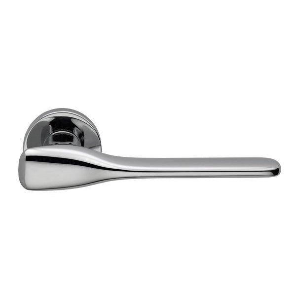 Lever Handle On Rose - Polished Chrome