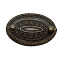 Handle antique brass oval