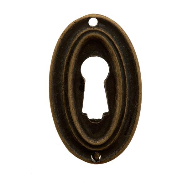 Oval cabinet escutcheon